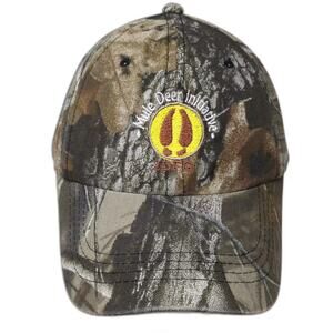 DG Baseball Cap Brown One Size Slideback Mule Deer Initiative Realtree Camo Hat